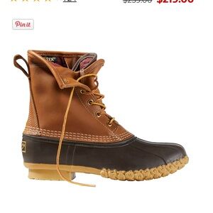 L.L. Bean Women’s 8" Gore-Tex Insulated Bean Boot Size 7